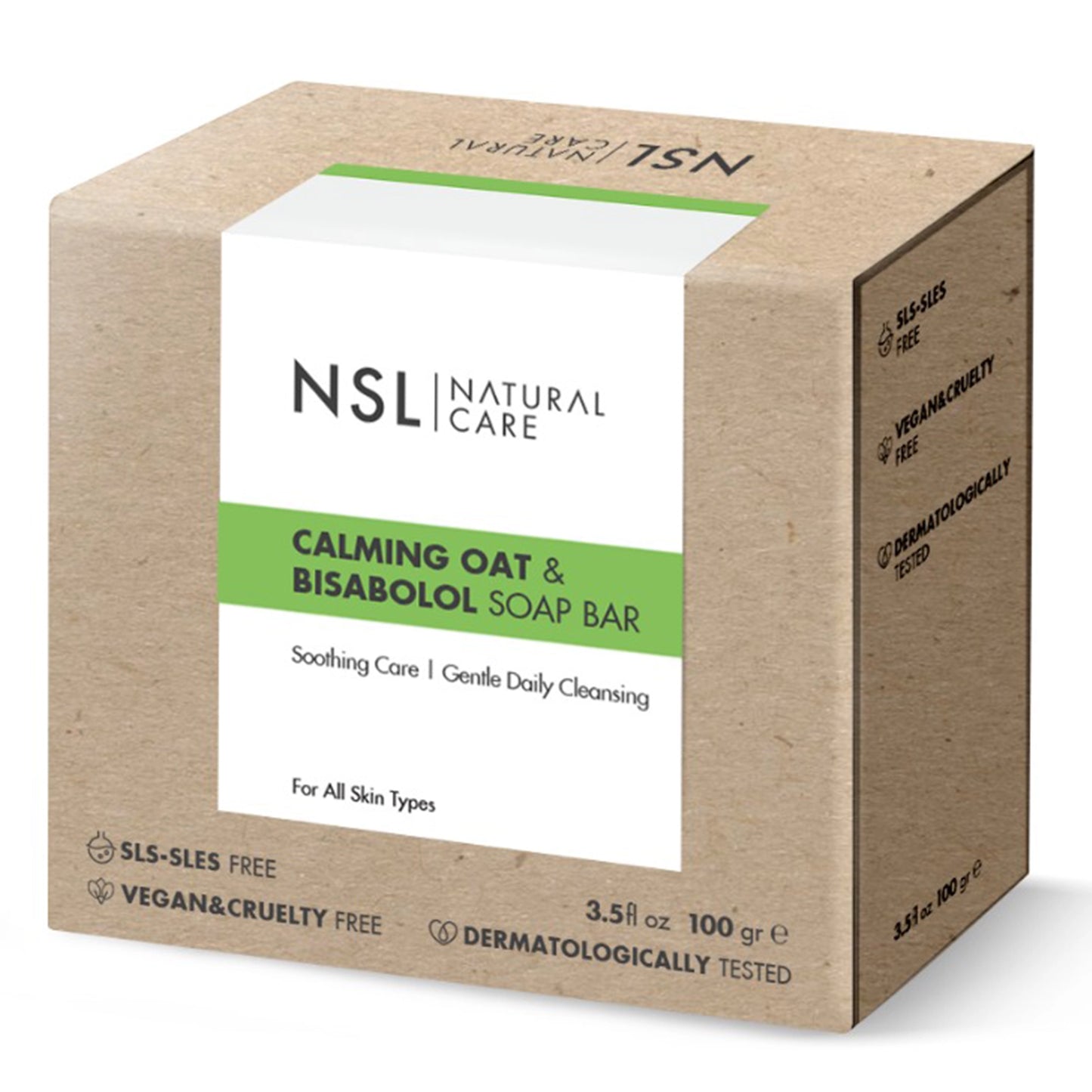 NSL Calming Oat & Bisabolol Bar – Hassas Cilt Sabunu